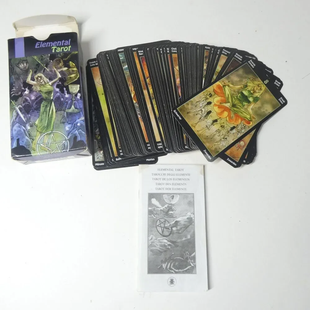 Elemental Tarot 78 Card Deck Lo Scarabeo Italy w/Box & Instructions